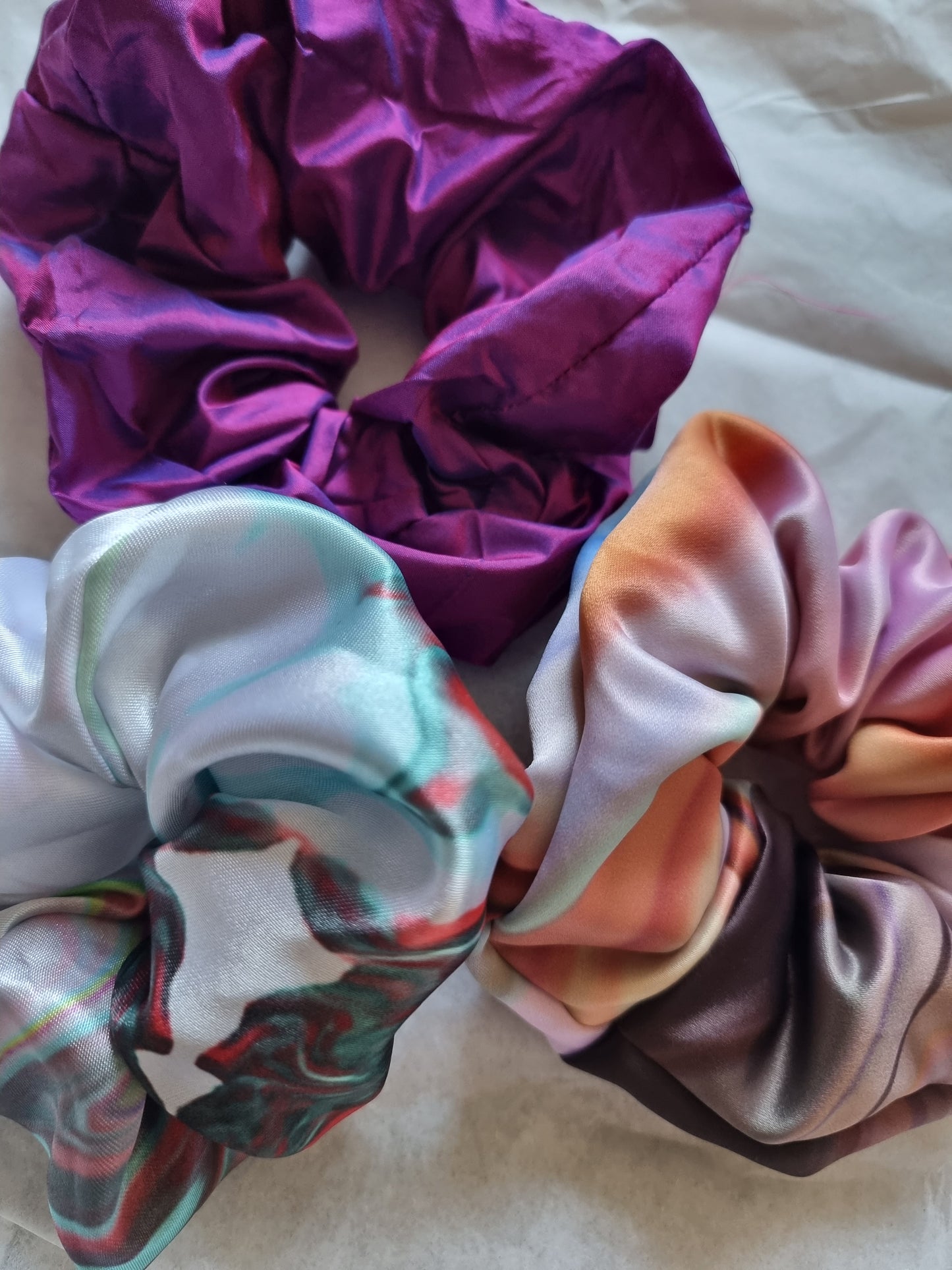 3 Pack Silk Scrunchies