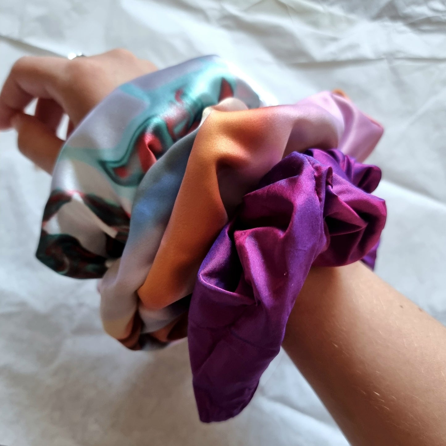 3 Pack Silk Scrunchies